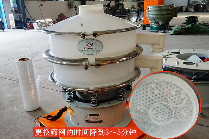 塑料振動篩篩網(wǎng)更換只需：3-5分鐘。